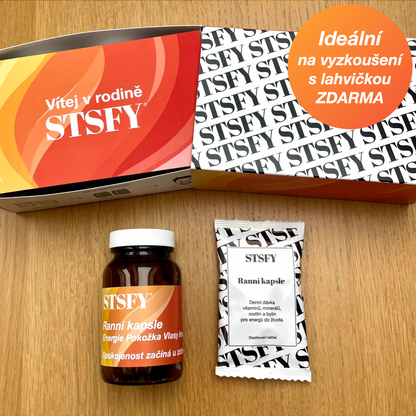 Luxusní skleněná lahvička ZDARMA + sáček s vitamíny